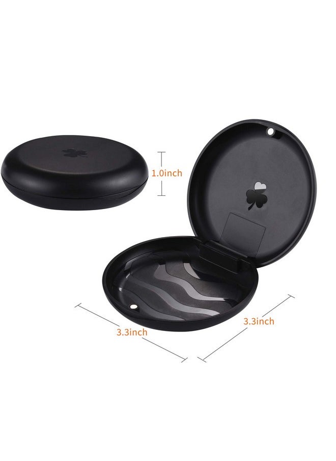 ZIZNBA (2 Pack) Retainer Casesolid Orthodontic Retainer Caseblack  - Image 4
