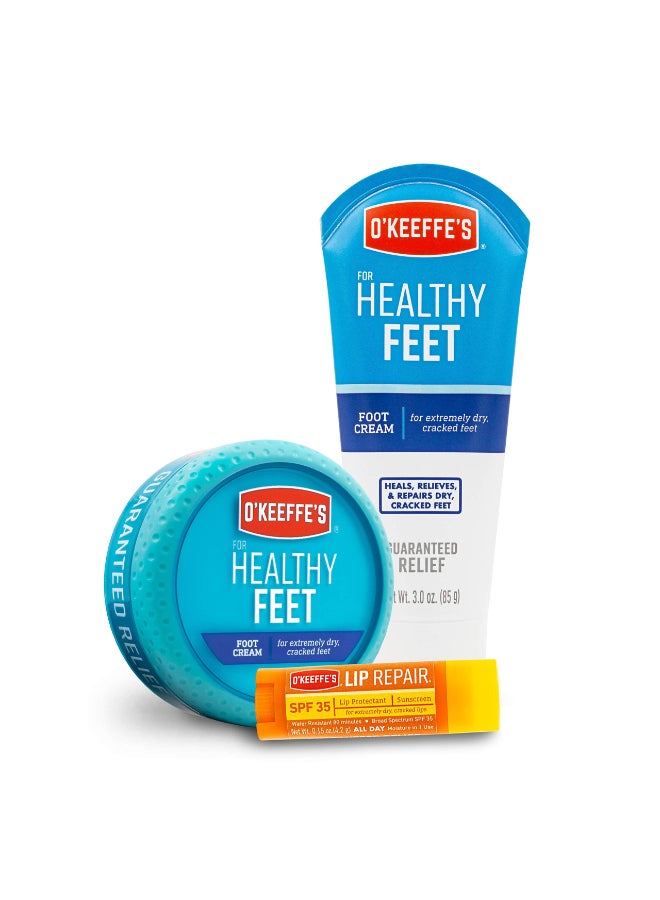 O'Keeffe's OKeeffes Healthy Feet Jar Tube and Lip Repair SPF Variety Pack - Image 3