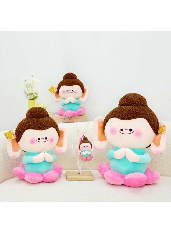 Lotus Little Buddha Plush Doll Creative Souvenir Palm Buddha Little Companion Doll Peace And Joy Creative Gift-Color:Qd0448【 15inch 】buddha Companion  - Image 4