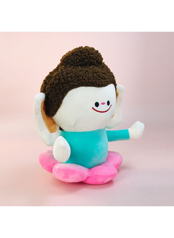 Lotus Little Buddha Plush Doll Creative Souvenir Palm Buddha Little Companion Doll Peace And Joy Creative Gift-Color:Qd0448【 15inch 】buddha Companion  - Image 5