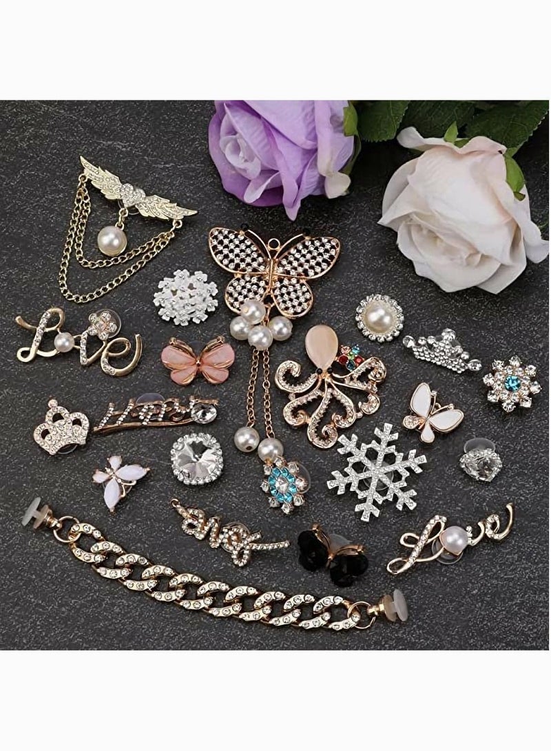 Bluejw Shoe Charms Fits for Clog Sandals Decoration Kids Girls Women Mack Up Party Favors Birthday Gifts Kits Different Models 20Pcs - Image 3