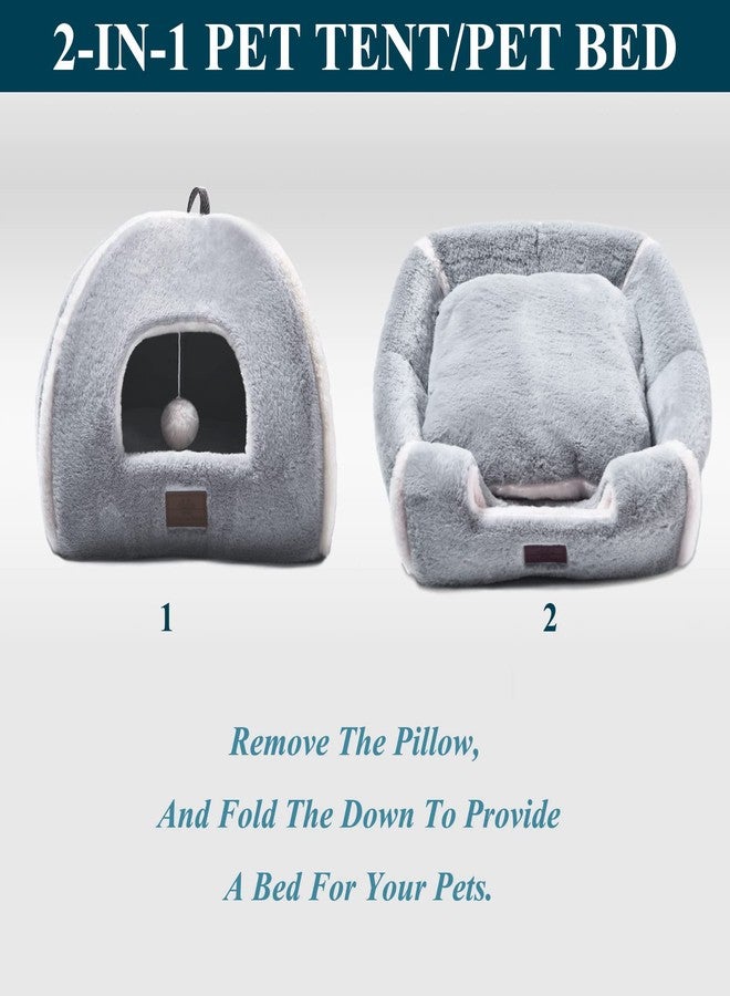 WINDRACING Cat Bed for Indoor Cats - Cat Cave Bed Cat House Cat Tent with Removable Washable Cushioned Pillow, Soft and Self Warming Kitten beds,Cat Beds & Furniture,for Small and Medium Pet Bed. - Image 5