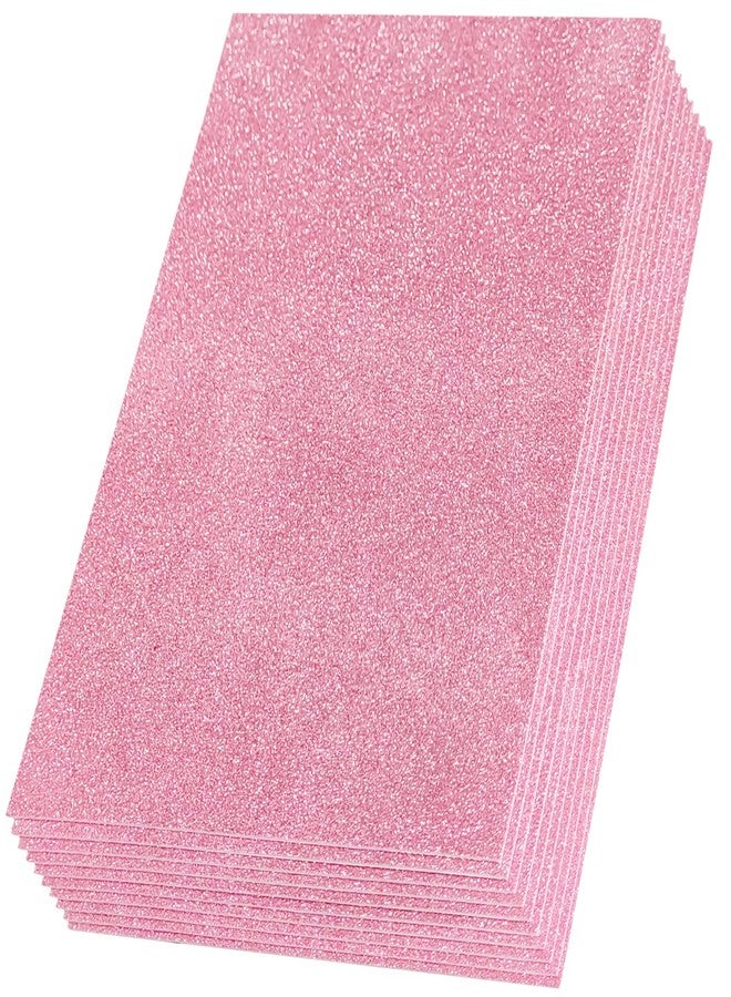 SALEMAR Pink Glitter Foam Sheets for Craft Making, 10 Packs Thick Sparkle EVA Papers, Sticky Papers for School Projects, 30 X 20cm - Image 1