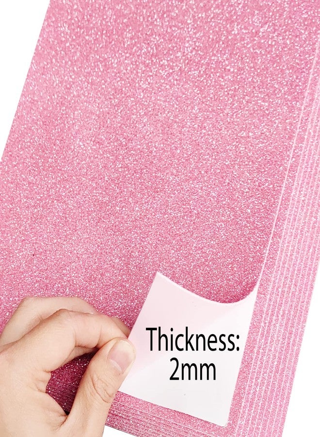 SALEMAR Pink Glitter Foam Sheets for Craft Making, 10 Packs Thick Sparkle EVA Papers, Sticky Papers for School Projects, 30 X 20cm - Image 2