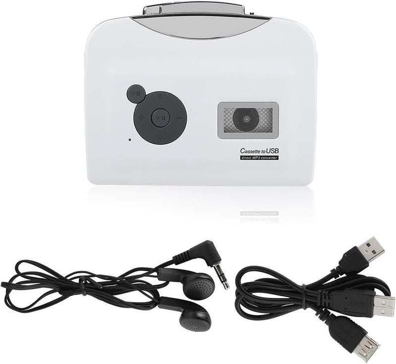 klarako Tape Converter, Portable Cassette Tape to MP3 Converter USB Flash Drive Capture Audio Music Player - Image 1