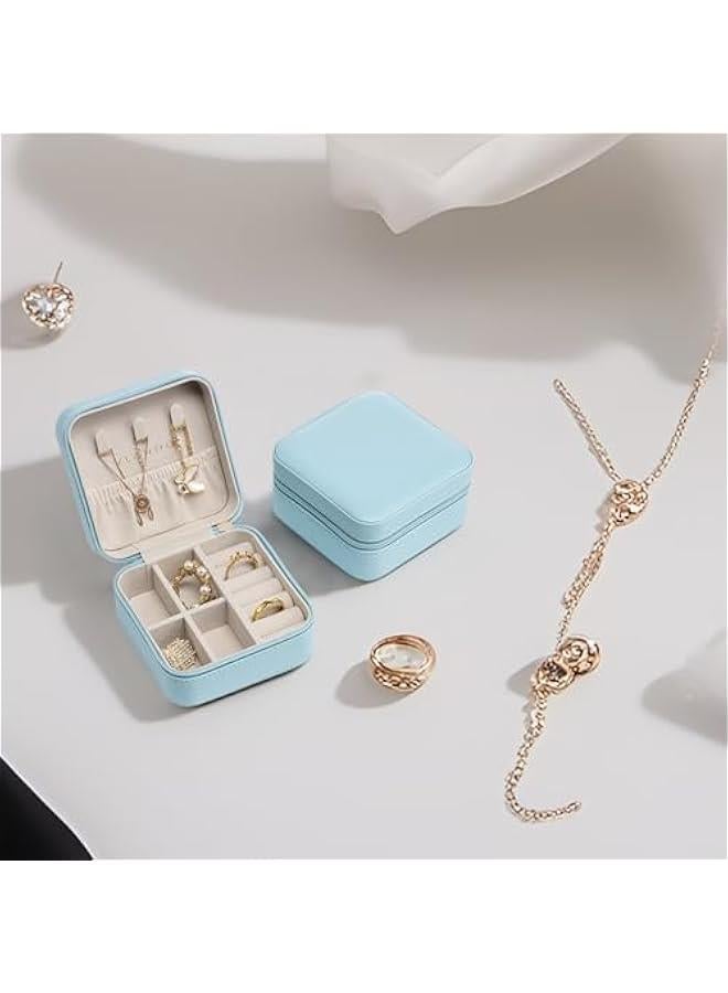 عربست حقبة تخزين وعرض صغيرة من الجلد الصناعي لتنظيم المجوهرات أثناء السفر للأقراط والخواتم والقلادات من فلاندو - Image 5