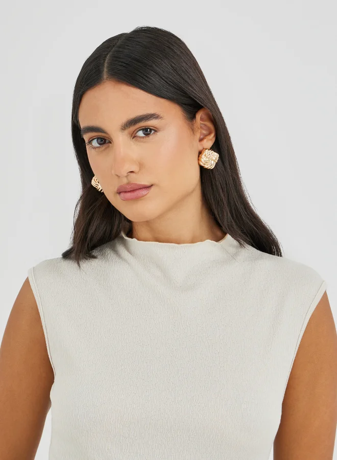 Styli Styli Textured Sleeveless Top