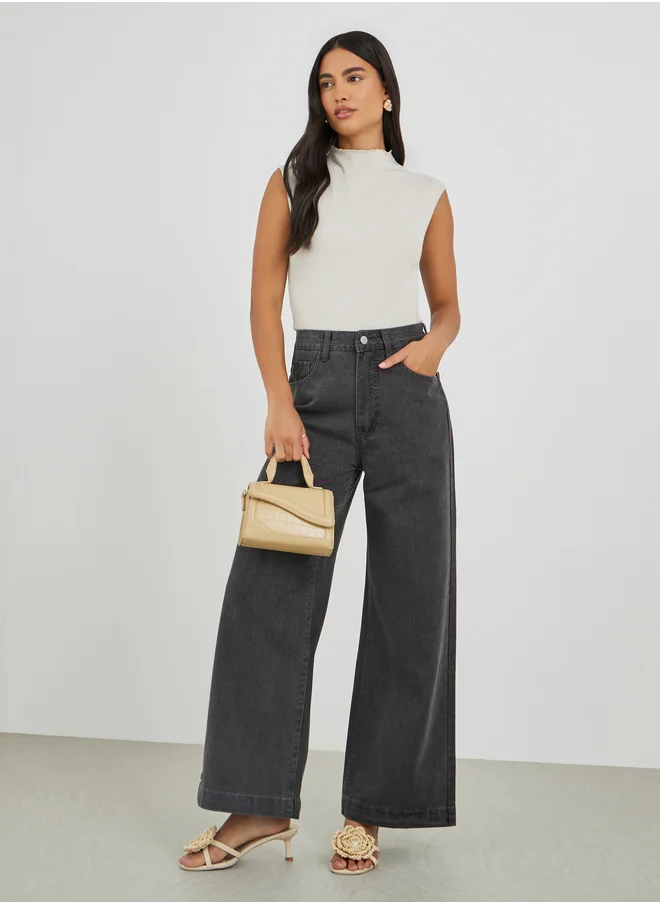 Styli Styli Textured Sleeveless Top