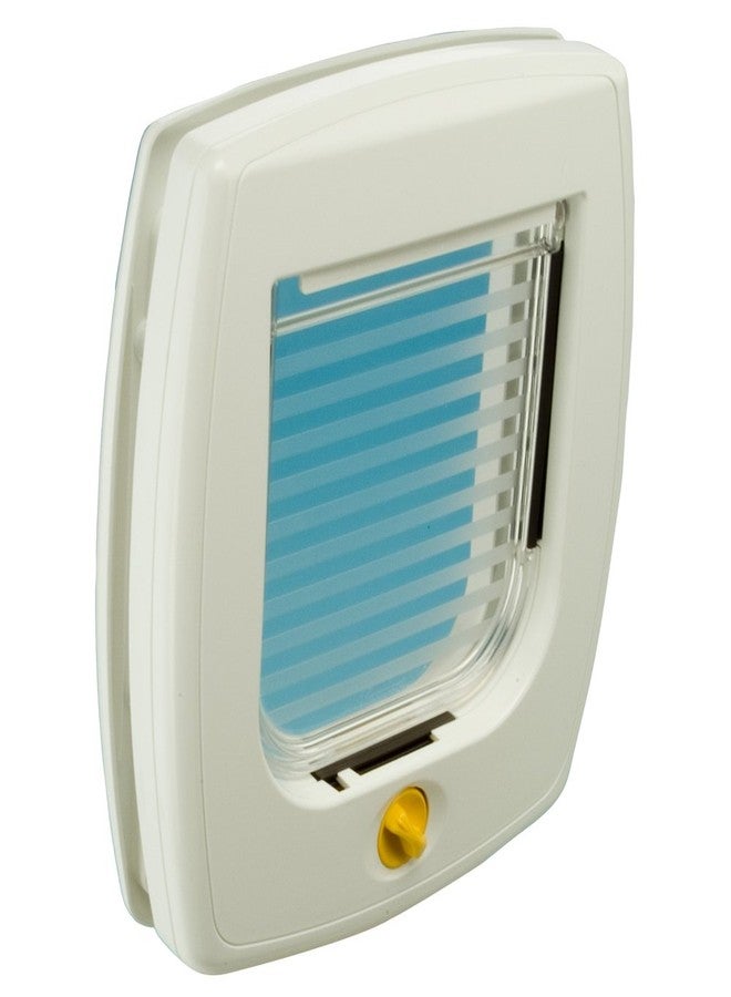 Ferplast Cat Door Swing 3" w/ 4-Way Locking System | Universal Pet Door in White for Interior & Exterior Use Ideal for Small Cats & Dogs Up to 12 Pounds | 1-Year Manufacturer's Warranty - Image 1