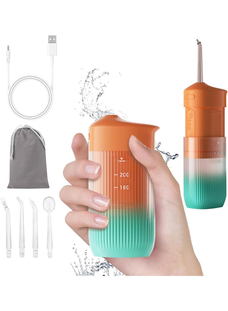 Portable Water Flosser for Teeth Travel Mini Small Water Flosser Compact Electric Oral Irrigator Dental Flossing for Teeth Cleaning Cordless Advanced Tonsil Stone Kids Adults Braces - Image 1