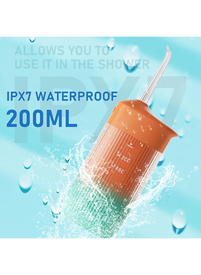 Portable Water Flosser for Teeth Travel Mini Small Water Flosser Compact Electric Oral Irrigator Dental Flossing for Teeth Cleaning Cordless Advanced Tonsil Stone Kids Adults Braces - Image 4