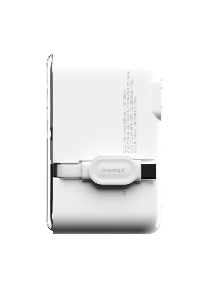 Generic - 1-World+ Flow 4-Port Travel Charger With Built-In USB-C Cable 35W - Image 1