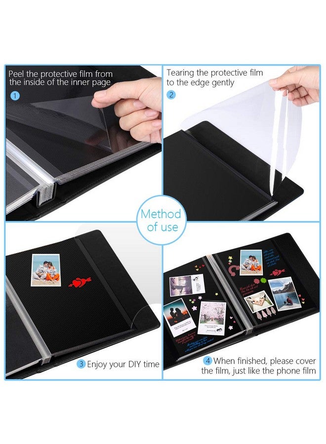 1DOT2 Self-Adhesive Photo Album, 60 Black Pages Self-Stick Page Diy Anniversary Travel Memory Book, Leather Cover, Magnetic Scrapbook Family Album For Christmas, Birthday, Valentine’S Day Gifts - Image 5