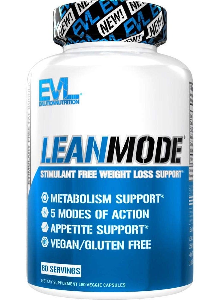 EVLUTION NUTRITION EVL Weight Loss Support Pills - Premium Multipurpose Appetite Metabolism and Fat Loss Support for Men and Women - LeanMode with Green Coffee Bean Extract CLA and Garcinia Cambogia - 60 Servings