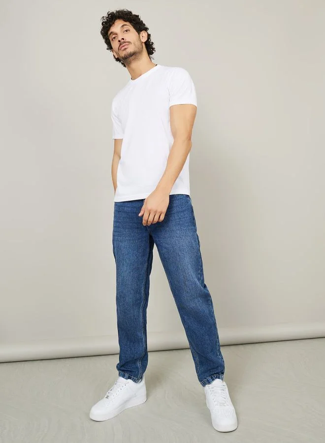 Styli Regular Fit Back Emoji Print T-shirt