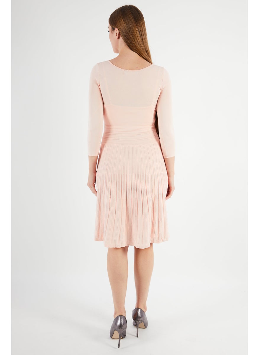 Women Textured Midi Dress, Pink - pzsku/Z3618E6C5A360CD0807B9Z/45/_/1740320059/bb4b73e3-f2c4-4d9f-948e-79e072eec932