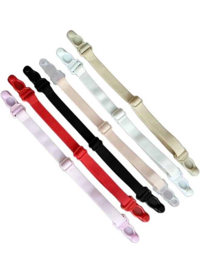 klarako Racerback Bra Clip 6pcs Elastic Bra Strap Holder Clip Adjustable Concealing Non Slip Bra Buckle Extender for Women Girls Ladies Bra Strap Holder - Image 1
