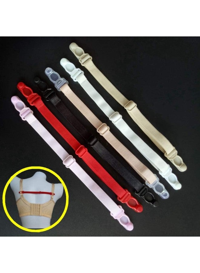 klarako Racerback Bra Clip 6pcs Elastic Bra Strap Holder Clip Adjustable Concealing Non Slip Bra Buckle Extender for Women Girls Ladies Bra Strap Holder - Image 5