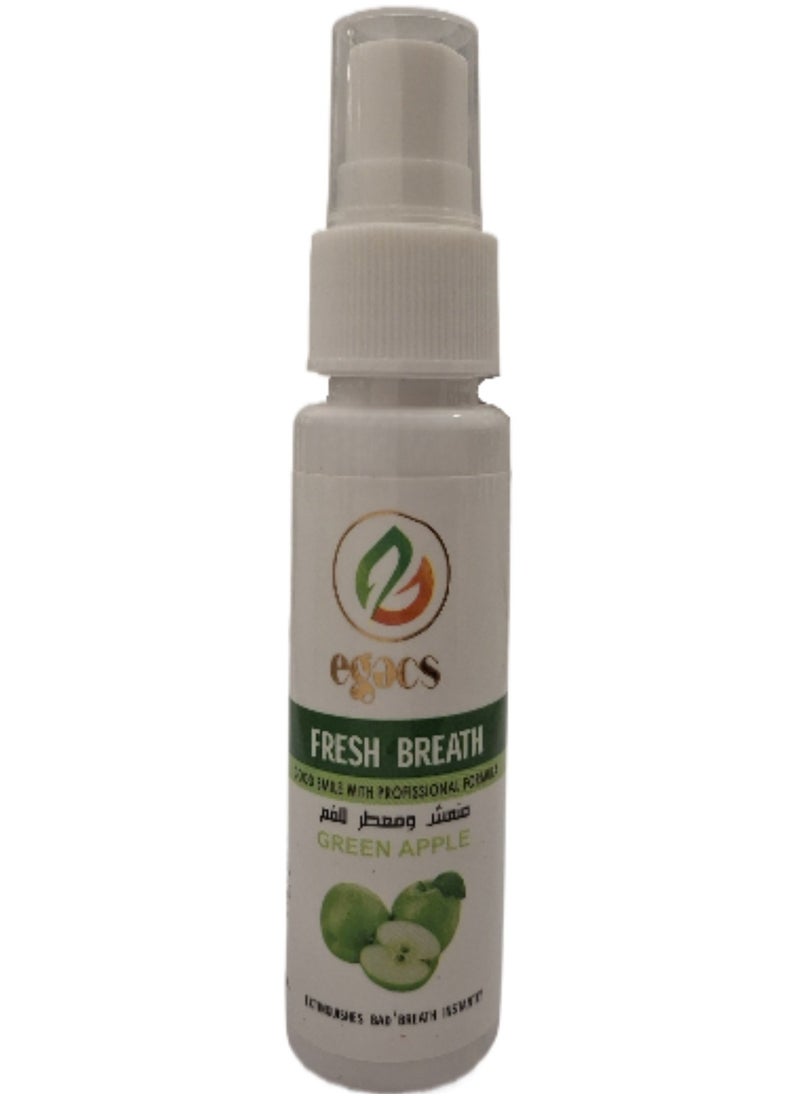 Egacs Cosmetics - Fresh Breath Spray with Green Apple Flavor 30ml - Image 1