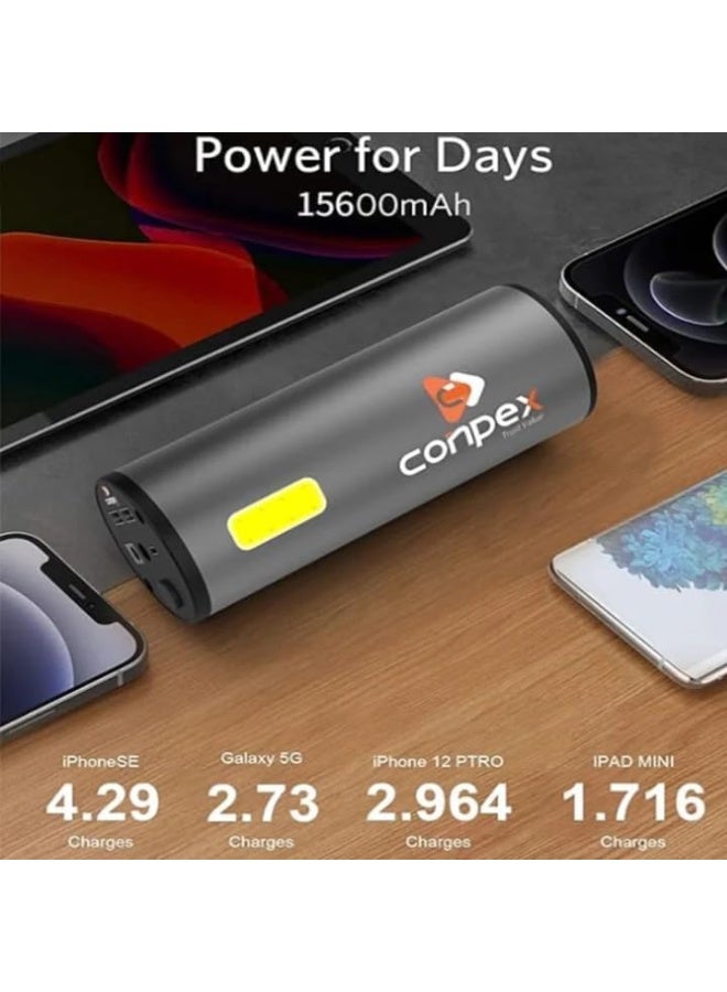 كونبيكس بنك طاقة محمول مزود بمؤشر LED، مخرج مزدوج 5 فولت/2.1 أمبير - Image 4