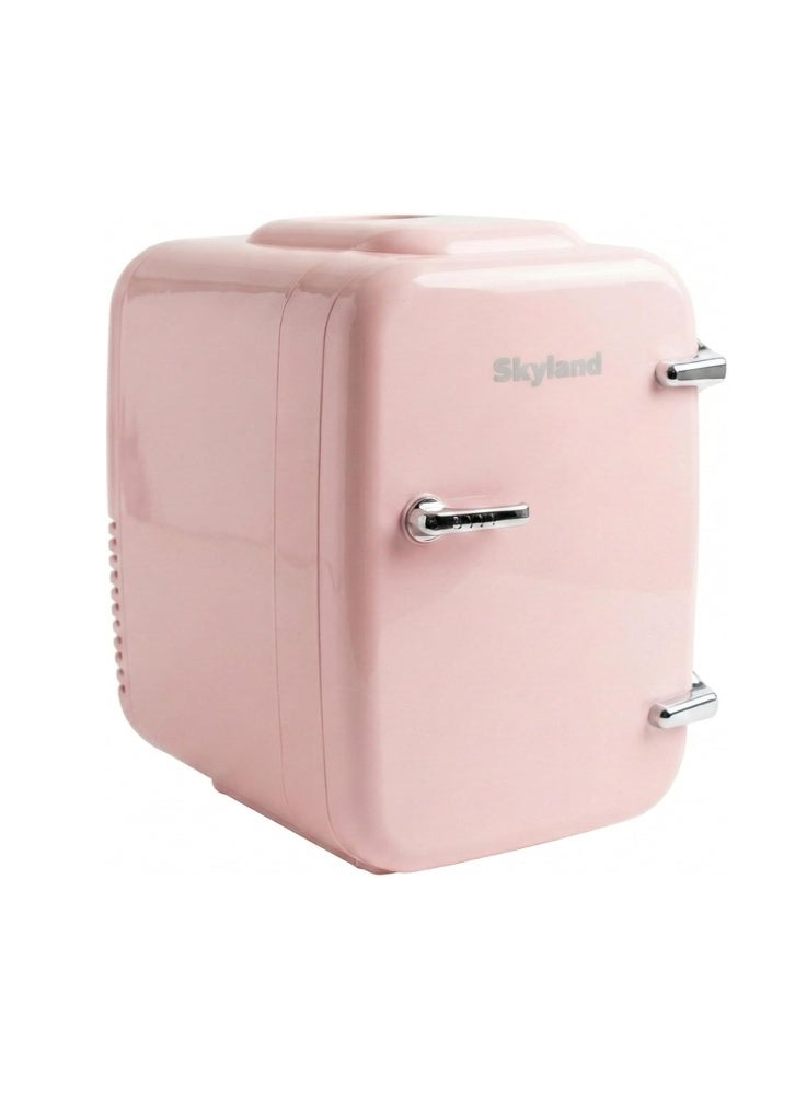Skyland Mini Fridge 4L / 6 Can – Portable Cooler & Warmer for Skincare, Cosmetics, Food & Drinks – Quiet, Energy Efficient Personal Beauty Fridge for Home, Office, Car & Travel
