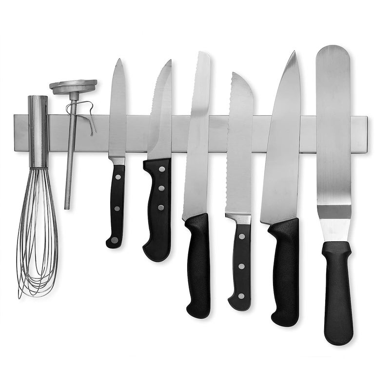 TERXA Magnetic Knife Holder for Wall Stainless Steel Knife Kitchen Rack Magnetic Knife Strip Kitchen Utensil Holder Kitchen Tool Accessories Pack of 1 - Image 1