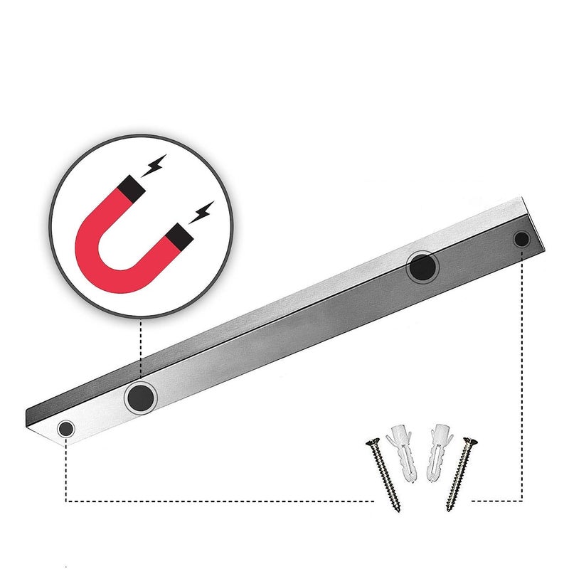 TERXA Magnetic Knife Holder for Wall Stainless Steel Knife Kitchen Rack Magnetic Knife Strip Kitchen Utensil Holder Kitchen Tool Accessories Pack of 1 - Image 3