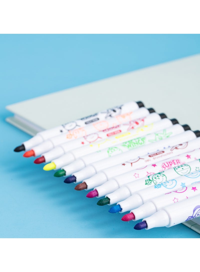 ديلي قلم لباد الطوابع EC10904 - مجموعة متنوعة من 12 لونًا - Image 3