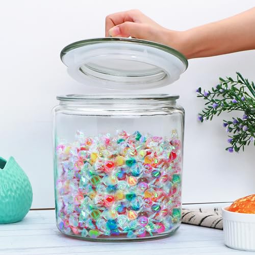 Maredash 1 Gallon Glass Canister, Cookie Jar & Candy Jar with Airtight Lid, Large Food Storage Container for Buffet, Coffee & Flour, Laundry Room Storage & Pantry - Image 4