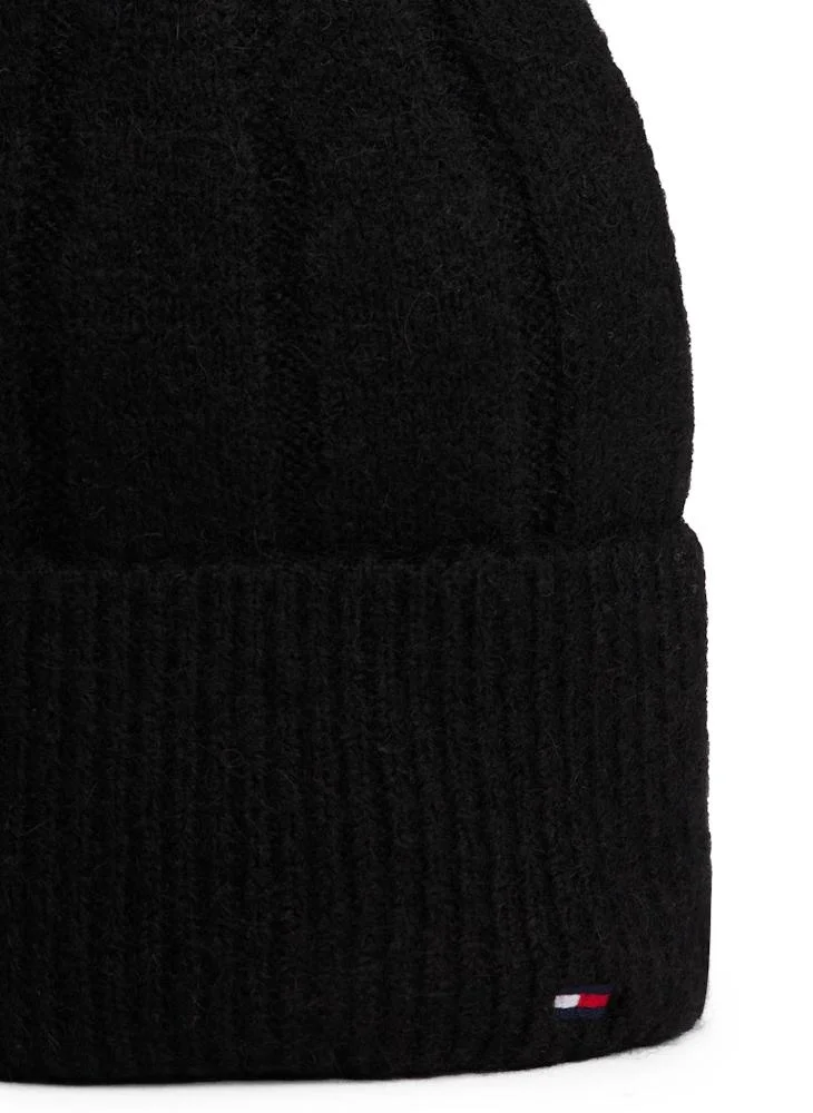 TOMMY HILFIGER  Flag Fluffy Beanie for Women | Best Price UAE