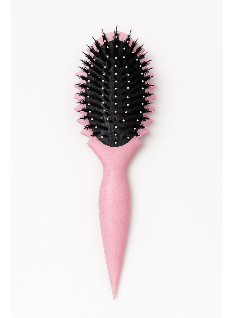جولي فرشاة فك تشابك الشعر بدون ألم - فرشاة احترافية لتصفيف الشعر الجاف والرطب لجميع أنواع الشعر لون وردي