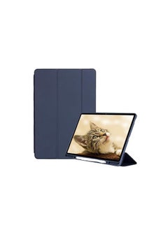Case for Samsung Galaxy Tab S8 Ultra 14.6" 2022 (SM-X900/ X906) with S Pen Holder PU Leather Smart Cover Shockproof Cover Ultra Shell Stand Case (Blue)