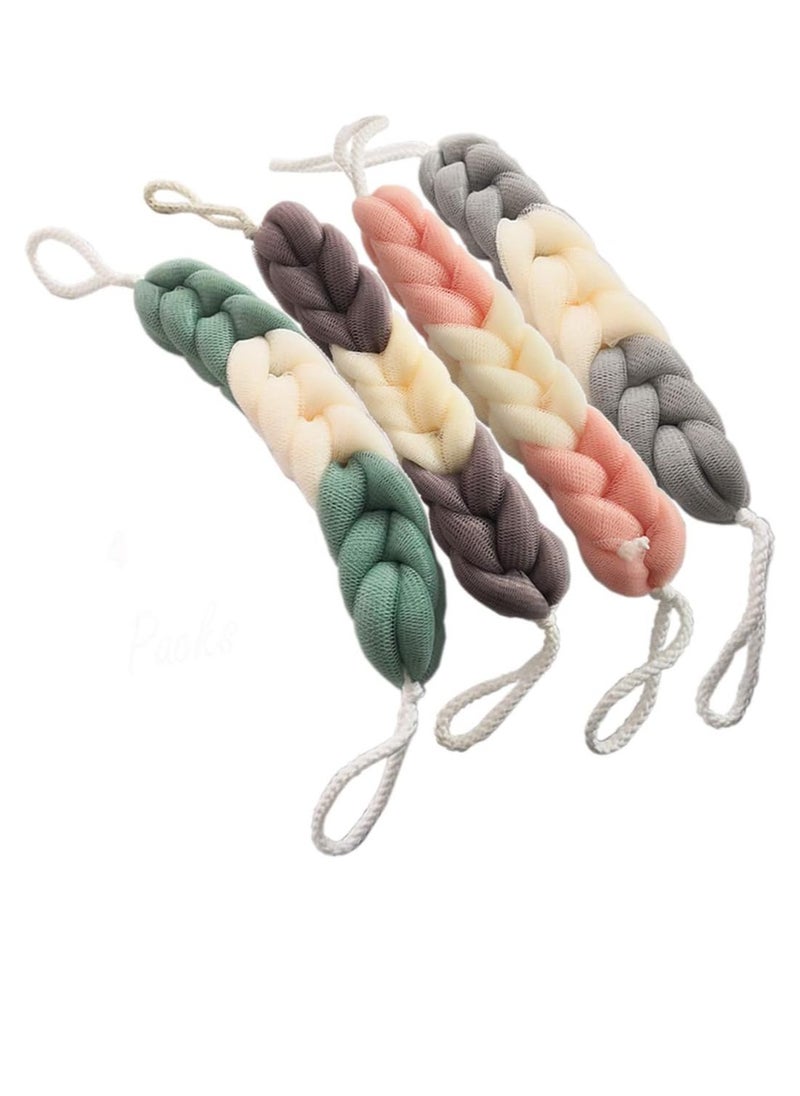 AARainbow 4 Packs Long Stretch Back Sponge with Rope Handles Back Scrubber Bath Shower Mesh Sponge Exfoliating Body Scrub Stretch Braided Loofah for Men and Women (B-1 Grey+1 Green+1 Pink+1 Coffee) - pzsku/Z361942C02FC3737E4A69Z/45/_/1734340672/ef051d46-c9b0-4f4b-af9d-bb83e64157ca