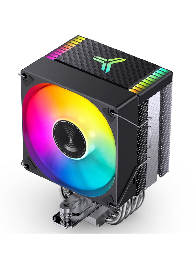 CR1400 EVO ARGB CPU Cooler, Silent Series Mini CPU Cooler, H130mm, Air Cooling Tower Radiator, 4 Copper Heatpipes for AMD AM4/AM5 heatsink, Intel LGA1700, 92mm ARGB Fan, Lighting Top - Image 1