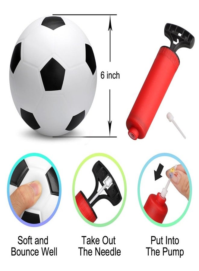 Dilabnba Mini Soccer Balls for Kids Toddlers 6-12 Months, 6'' Bouncy Kickball Footballs Sport Balls for Indoor Outdoor Playground Beach, Dodgeball Soft Ball Gift for Girls Boys 2 3 4 5 6 7 - Image 2