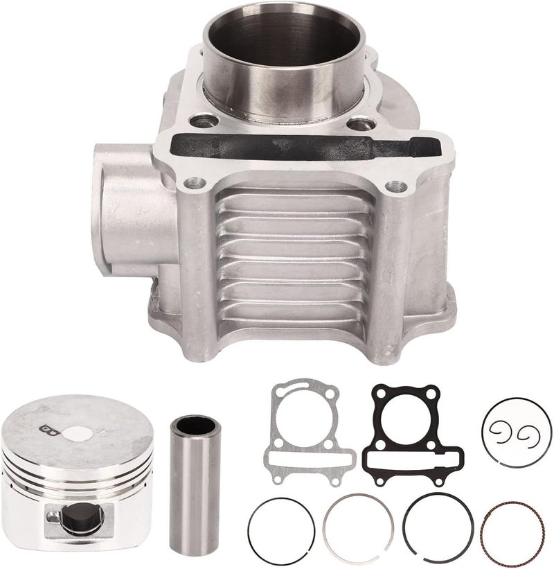 Cylinder Assembly Kit with Piston Gaskets, Aluminum Alloy Cylinder Piston Kit, Performance Cylinder Repair Kit for GY6 4Stroke 125cc Scooter ATV - Image 1
