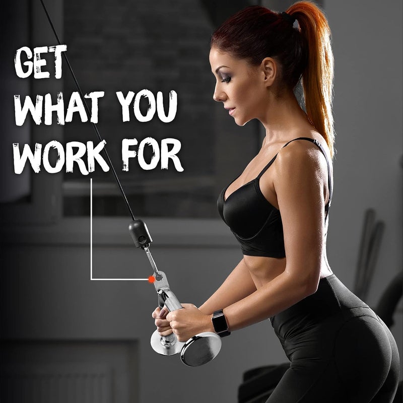 Yes4All بار ضغط على شكل V مع مقبض كروم غير قابل للانزلاق - ملحق كابل بار V للعضلة ثلاثية الرؤوس - يدعم حتى 880 رطل (كروم) - Image 4