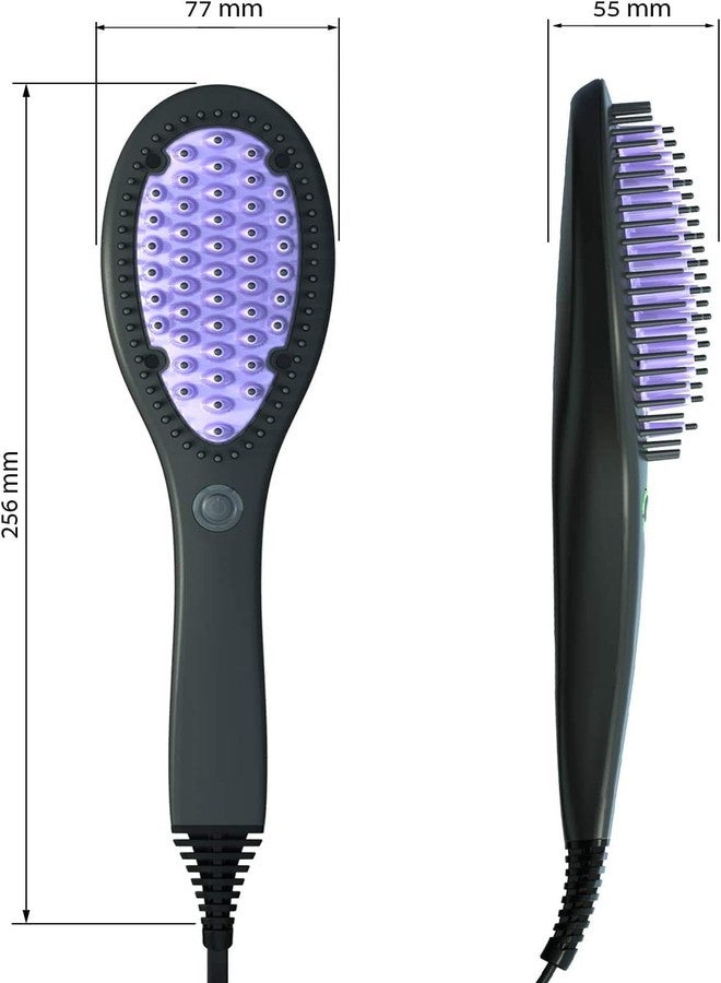 STORE77® Professional Ceramic Hair Straightening Brush with Fast Heat-Up, Anti-Frizz Ionic Technology, and Temperature Settings for Smooth - Image 5