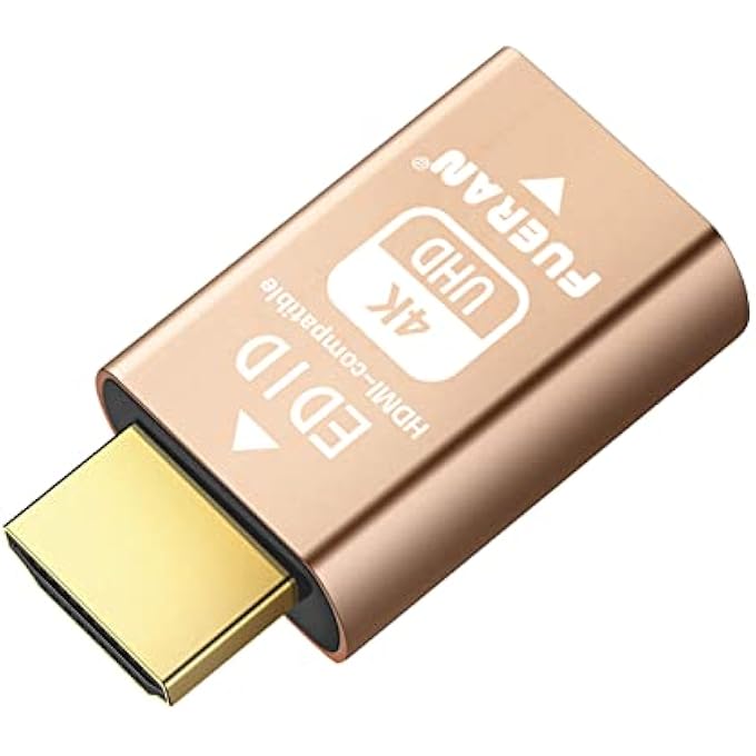 rayihni HDMI PASS-THROUGH EDID EMULATOR FOR USE WITH VIDEO SPLITTERS, SWITCHES AND EXTENDERS (FIT-HEADLESS) 3840X2160@60H&ATTENTION:Ï¼Ë†NOT SUPPORT DP TO HDMI ADAPTER CABLE CONNECTION Ï¼Â€° - Image 1
