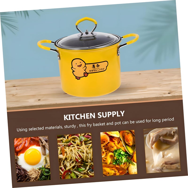 Generic Deep Fryer Compatible with Induction Gas Stove: 2L Capacity, Transparent Lid, Built-in Oil Filter, Easy Clean Design, Ideal for Fish and Potatoes - Image 4