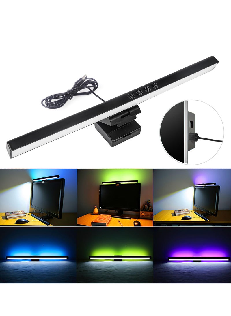 Computer Monitor Light Bar with Touch Control USB LED Desk Lamp with 7 RGB Light Modes