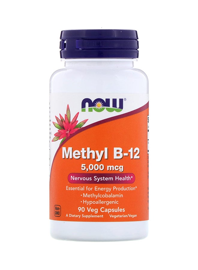Now Foods Methyl B12 Dietary Supplement 90 Veg Capsules - Image 1