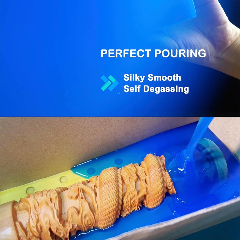 BBDINO Silicone Mold Making Kit 30A, Mold-Making Silicon Rubber 1 Gallon/10 Lbs/160 Oz Liquid Silicon for Molds Making, 1:1 by Volume, Ideal for Silicone, Resins, Soap, Concrete, Wax Molding - Image 3