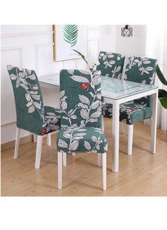 Excefore Dining Room Chair Covers Set, Easy Slip-on Stretch Parsons Chair Slipcovers Super Fit Spandex Removable Washable Kitchen Chair Protector Cover for Dining Room Banquet Hotel Ceremony (Green)  - Image 2