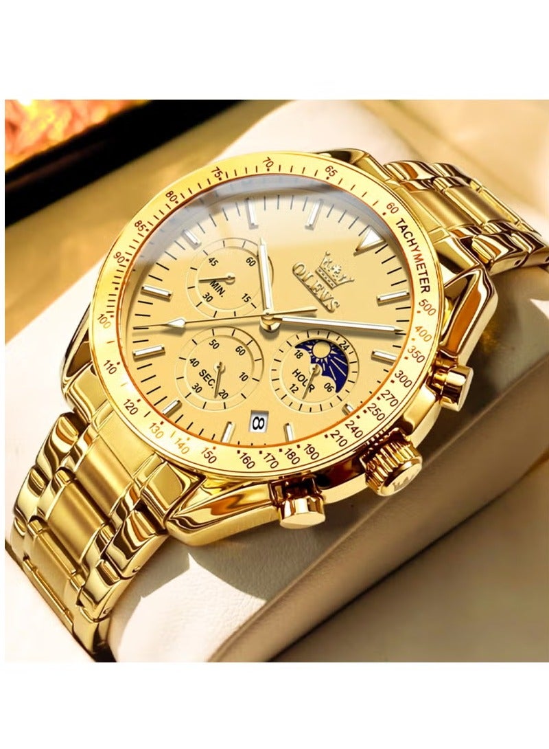 أوليفز ساعات رجالية كوارتز ستانلس ستيل مقاومة للماء 3618 - Image 1