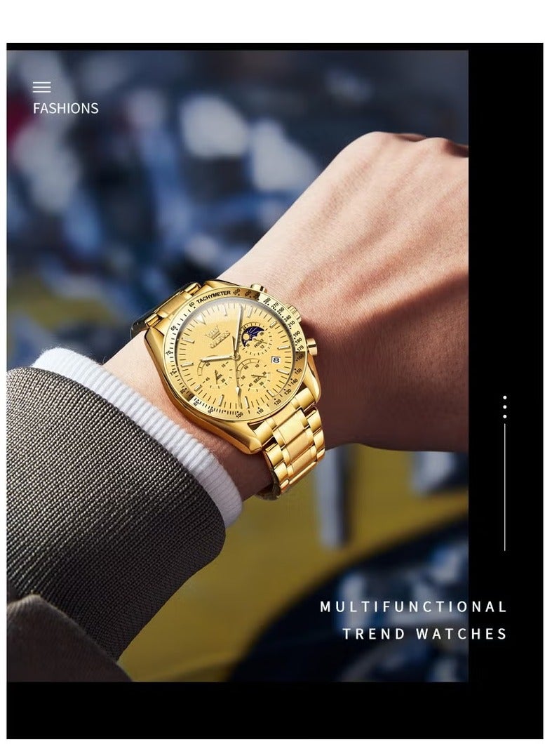 أوليفز ساعات رجالية كوارتز ستانلس ستيل مقاومة للماء 3618 - Image 2