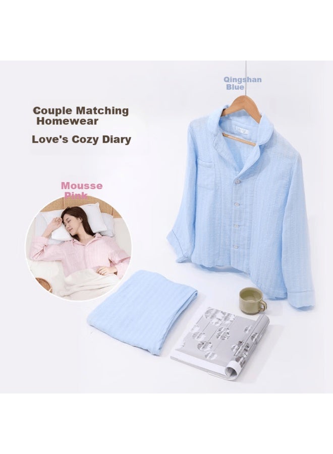 Uchino Pure Cotton Pajama Set Morning Xinjiang Long Staple Cotton Triple Gauze Women's Loungewear Set 165 - Image 2