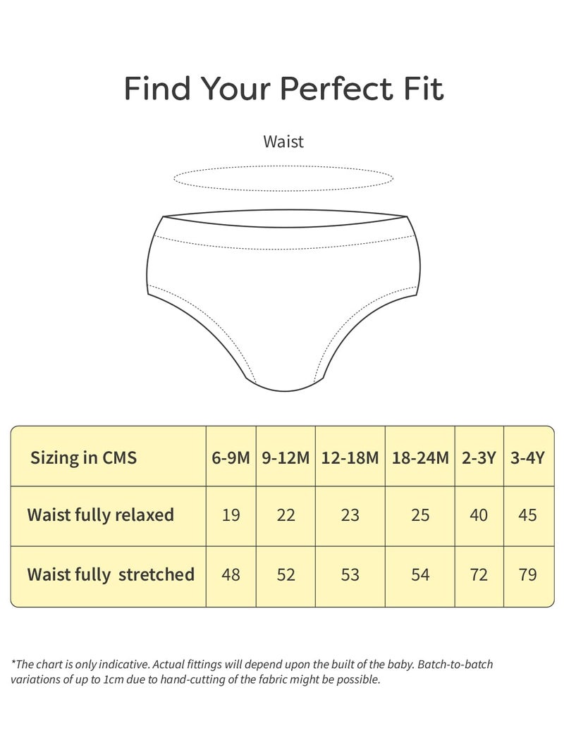 superbottoms Basic™ Brief for Kids | Unisex, 100% Pure Cotton Innerwear | Breathable & Soft Underwear | Baby Brief for 12m – 18m | Wonder Wild I Pack of 10 - Image 5