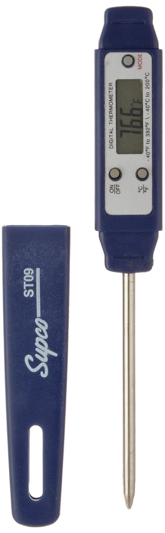 Supco ST09 Digital Pocket Thermometer 212 Stem 40 to 392 Degree F