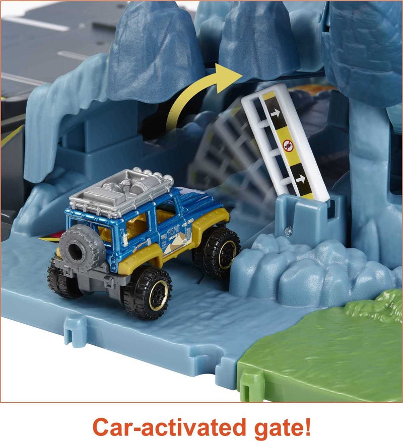Matchbox Cars Playset, Action Drivers Volcano Escape with 1:64 Scale Vehicle, Kid- & Car-Activated Features, Lava Explosion - Image 3